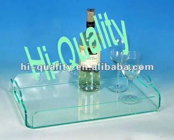 2012 Upmarket Clear Acrylic Tray/ Hotel Grape Wine Display Tray