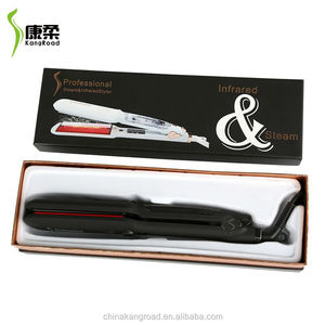 Plancha de pelo de turmalina de 2 pulgadas, plancha plana de vapor e infrarrojos, placa fría infrarroja ultrasónica, proveedor de oro - Product Image 5