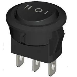 3 way 12V momentary round button 3 pin/terminals rocker switch T85 and ul certificate