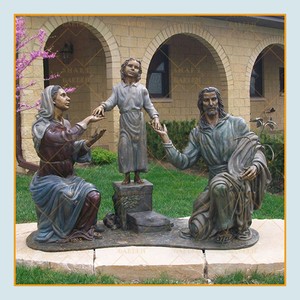 Statue commémorative de la Sainte Famille en bronze grandeur nature sur mesure, Marie, <span class=keywords><strong>Joseph</strong></span> et l'enfant Jésus - Product Image 2