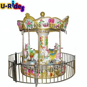 Factory mechanical musical games amusement merry-go-round equipment funny electric carousel horse ride for sale