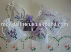 Provence Lavender Linenバッグ小袋のギフトバッグ