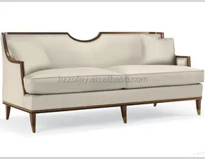 Bonito sofá esquinero de tela para sala de estar de estilo americano