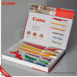 QANA fabbrica all'ingrosso OEM di alta qualità damasco in acciaio inox <span class=keywords><strong>cucina</strong></span> svizzera coltello <span class=keywords><strong>da</strong></span> macellaio blocco magnetico coltello mannaia - Product Image 5