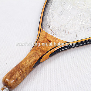 Red de Pesca con Mosca Portátil de Alta Calidad Maxfishing LN1001, Fabricada con Madera de Burl y Bolsa de Goma Suave - Product Image 4