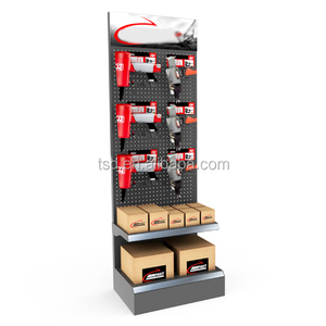 Espositore da Pavimento per Negozi al Dettaglio, Pannello Espositivo per Utensili Elettrici, Scaffale per Esposizione Attrezzi Manuali - Product Image 2