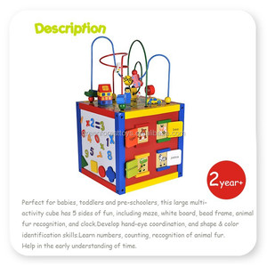 Madera grande 5 en 1 actividad cubo de grano conveniente para Mutikids juego - Product Image 2