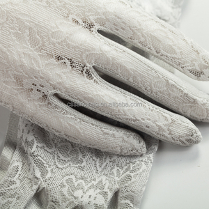 Offre Spéciale femmes mariée lavable blanc dentelle main mode gant de soie pour mariage - Product Image 5