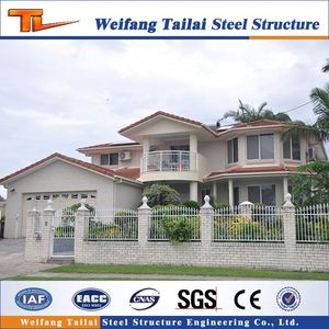 Casa Prefabricada de Estructura de Acero con <span class=keywords><strong>Diseño</strong></span> Gráfico, <span class=keywords><strong>Diseño</strong></span> Chino, ISO9001 - Product Image 5