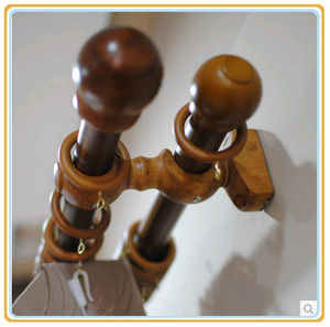 el jardín de <span class=keywords><strong>casa</strong></span> de madera de haya de madera doble poste de la cortina barras de cortina - Product Image 1