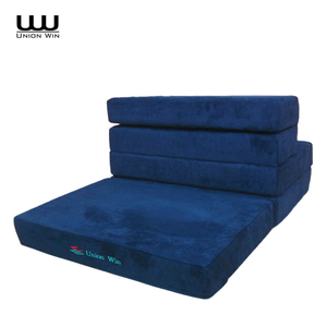 Sofá Cama Plegable de 5 Pliegues, Estilo Tradicional, Tapizado en Terciopelo Azul Marino, con Espuma, para el Hogar, Dormitorio o Uso en Hoteles - Product Image 2