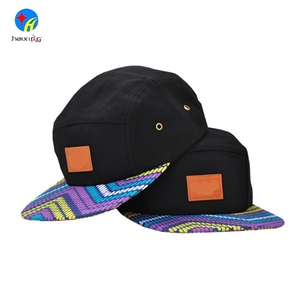 White leather label 5 panel flat Bill Cap and hat - Product Image 3
