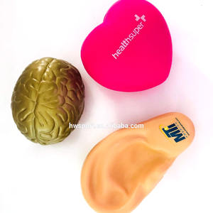 Di alta qualità PU Anti-Stress palla su misura cuore e cervello/orecchio a forma di spremere giocattoli con Logo personalizzato promozionali palle giocattolo - Product Image 2