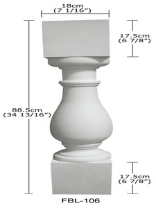 Polistirolo di Alta Qualità bello PU decorativo a buon mercato balaustra - Product Image 4