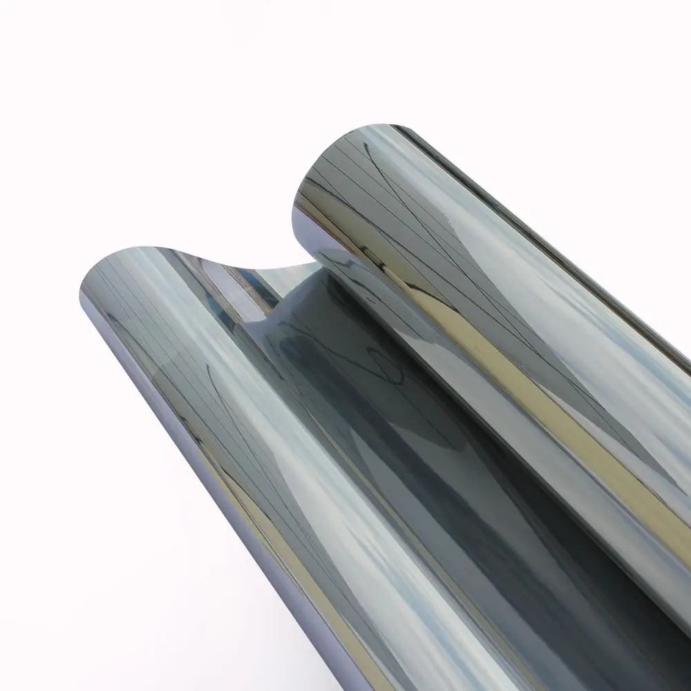 60% uv-bescherming zilveren spiegel one way vision reflecterende spiegel solar film gebouw