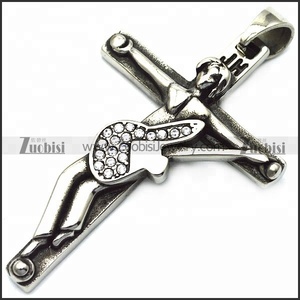 <span class=keywords><strong>Johnny</strong></span> hallyday chitarra ciondolo croce in acciaio inox 316l vintage p008399 - Product Image 2