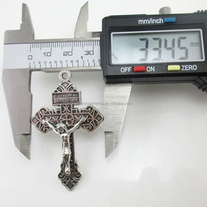 Argento antico Padre Li Perdonano Crocifisso Croce Pendente - Product Image 2