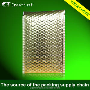 ฟองโฮโลแกรม4X8บรรจุถุงใบปลิว <span class=keywords><strong>Oem</strong></span> Polymailers เมทัลลิคสีทอง Pluriball Mailer ถุงฟองฟอยล์โฮโลแกรมฟอง - Product Image 5