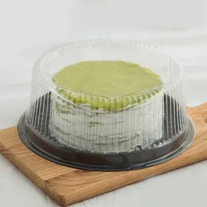 Boîte à gâteau ronde en plastique transparent, 8 pouces, qualité alimentaire, bon marché, vente en gros en chine, pièces