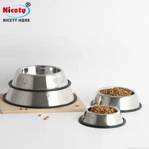 Mangkuk Air Anjing Peliharaan, Stainless Steel Mangkuk Anjing Anjing Mangkuk Makanan Logam untuk Kucing - Product Image 5