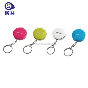 Chinese factory gift products mini sewing tools small cloth measuring cartoon body scale measuring tape key ring