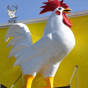 Decoración de Granja, Estatua de Gallo Grande de Fibra de Vidrio <span class=keywords><strong>en</strong></span> Venta - Product Image 5