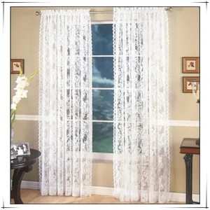 a pair of elegant lace panels with scalloped sides Super Wide 120" Pairs Lace Curtain