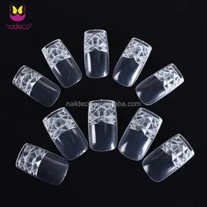 Nadeco Full Cover Acrylic Design Mixing Colors Glass Artificial Nail Art Tips,Press on nails