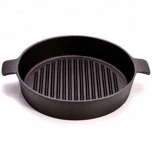 Padella in Ghisa per Friggere, Cuocere Torte, Grigliare e <span class=keywords><strong>Pizza</strong></span> con Pressa - Product Image 2