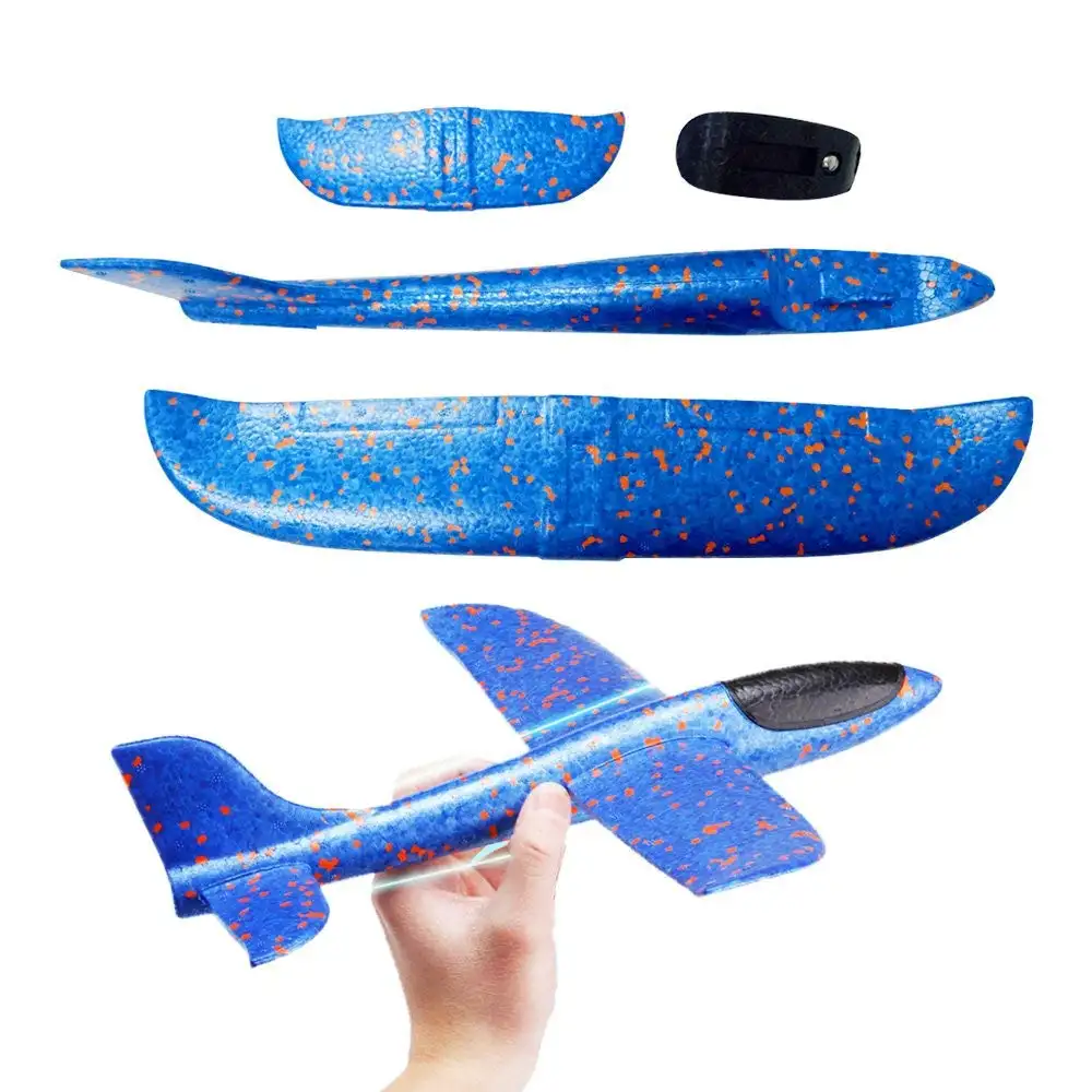 Juguete de regalo de avión planeador de lanzamiento de mano de Espuma Azul EPP de larga distancia