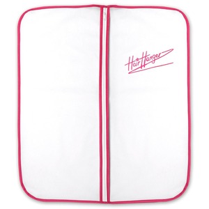 Copri Appendiabiti per Parrucche in Legno Personalizzato 26 Pollici, Impermeabile, Bianco con Bordi Rosa, per Viaggi ed Estensioni Capelli - Product Image 5