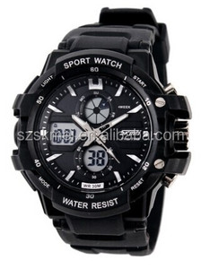 China wholesale skin diving 50 M water resistant dual time men's sport watch alibaba - Product Image 5