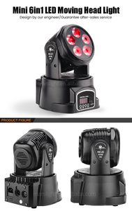 Luz led rgbwa uv 6 en 1, 5x18w, para dj, club, discoteca, escenario, cabezal móvil - Product Image 2
