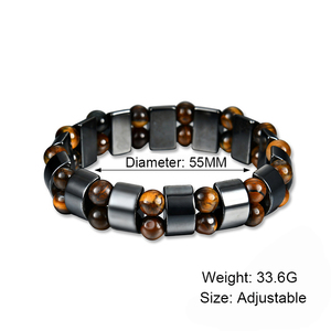 <span class=keywords><strong>Bracciale</strong></span> in Occhio di Tigre e <span class=keywords><strong>Ossidiana</strong></span>, <span class=keywords><strong>Bracciale</strong></span> in Pietra Naturale, Articoli Più Popolari, Prezzo all'Ingrosso di Fabbrica - Product Image 2