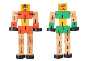 Giocattoli in Legno Personalizzati da Fabbrica, Robot Trasformabile Magico, Auto Trasformabile Fai-da-Te - Product Image 4