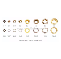 Œillets en acier et laiton, 4 pièces, 7mm