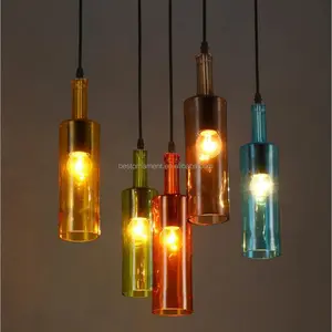 Jahrgang Industrielle Edison decke lampe Kronleuchter anhänger licht mit Glas flasche