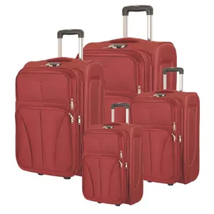 उच्च गुणवत्ता सुविधाजनक और टिकाऊ यात्रा ट्रॉली बैग लाल सामान सेट