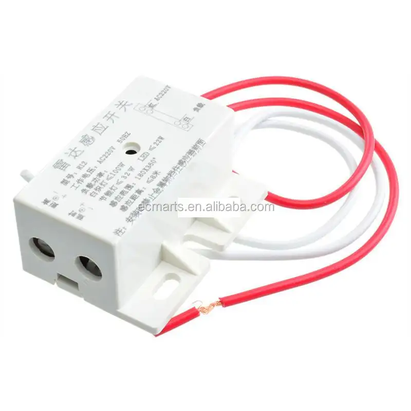 220V Ac 50Hz Auto Infrarood Sensor Schakelaar Pir Magnetron Radar Body Motion Sensor Module Verstelbare Voor Tijd Afstand bereik