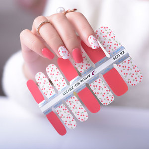 Beste verkauf design nagel aufkleber selbst-adhesive kirsche muster <span class=keywords><strong>nail</strong></span> art aufkleber