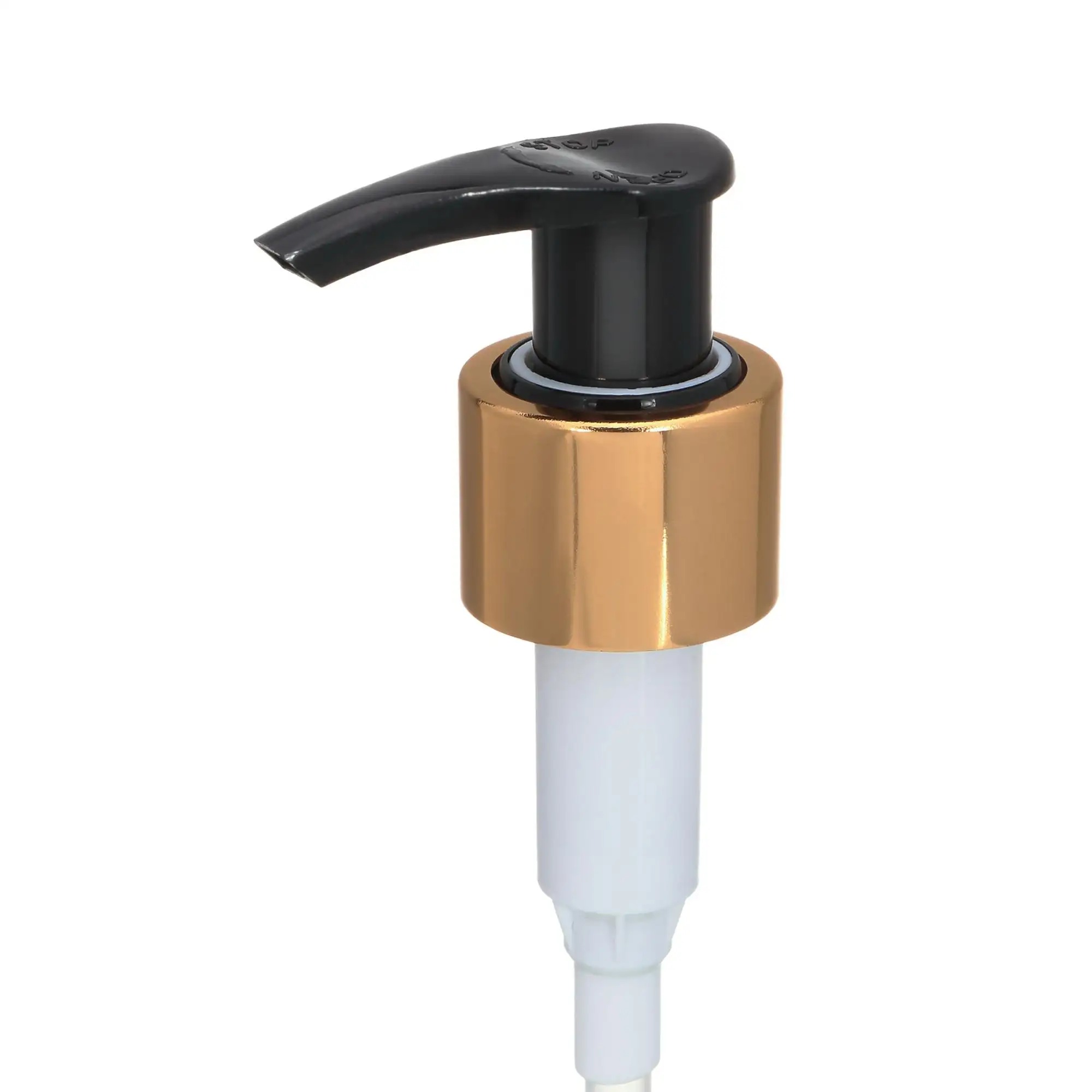 Pompe distributrice de Lotion liquide, en aluminium doré, de qualité supérieure, 24/410 28/410