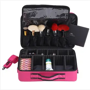 Custom Large Waterproof Hard Shell Makeup Bag Organizer Travel Cosmetic Case Nylon Hardcover Makeup Storage Box