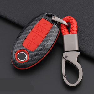 Key Fob Bìa ABS Sợi Carbon Silicone Cho Nissan Teana J32 Qashqai X-Trail Sentra Murano Lưu Ý Juke Altima Maxima Tuần Tra - Product Image 2