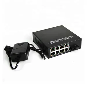 Hersteller preis Single Mode Single Fibre 1 Fiber 8 RJ45-Anschluss Fast Ethernet Optic Media Converter