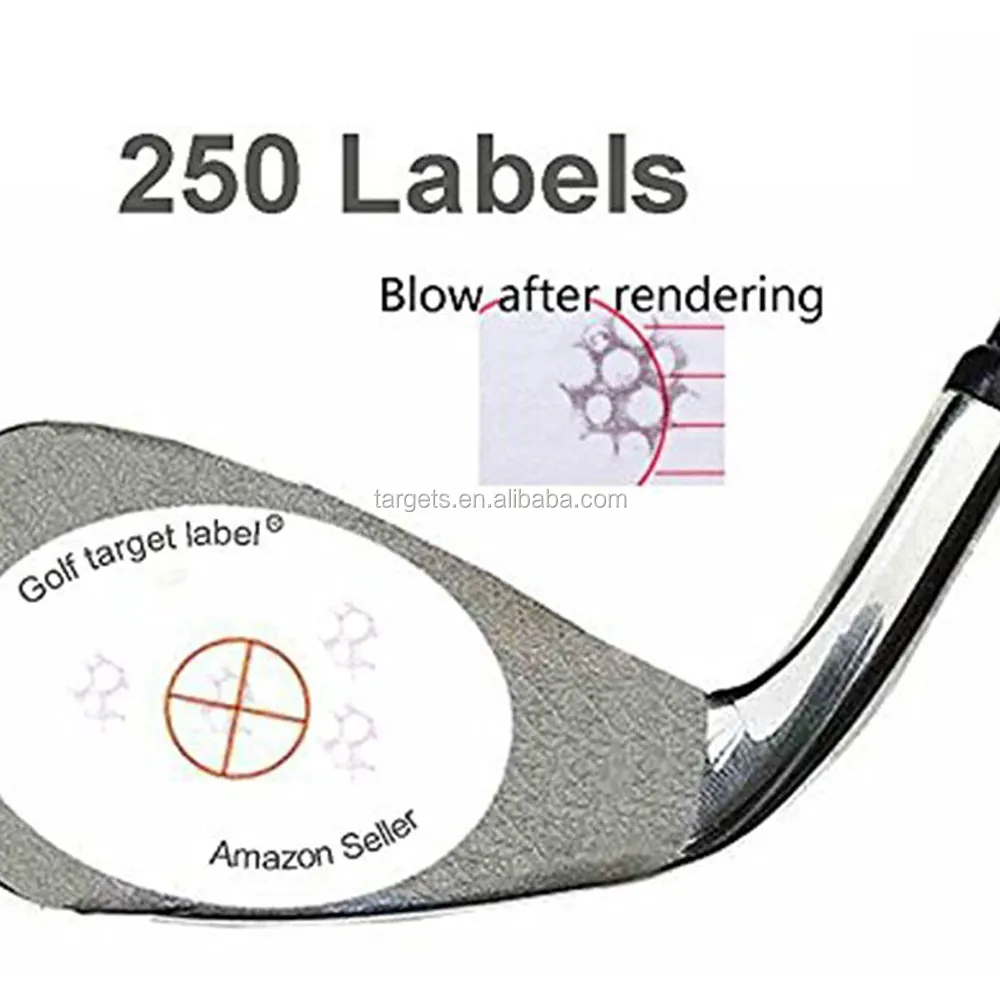 גולף סטנדרטי השפעה תווית חבילה-250 גולף מדבקת 3d מתכת מתכנן custom ילדה קרפט מצחיק חלון כיפת מדבקת תווית