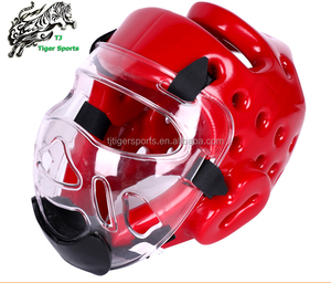 <span class=keywords><strong>Casco</strong></span> de <span class=keywords><strong>Taekwondo</strong></span> Rojo, Azul y Dorado de Alta Resistencia, Ecológico, No Tóxico, con Cubierta, 2.2 cm de Grosor, Unisex - Product Image 4