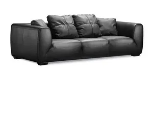 Nice Leather Soft Sofa In Three Seat