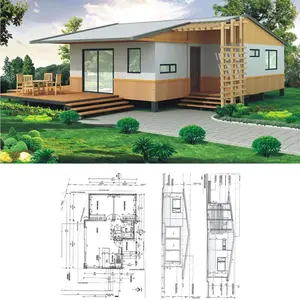 Australian standard immobilien ebenerdig wohn licht stahl fertighaus