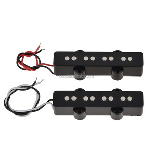 1 Juego de 4 cuerdas de JB bajo <span class=keywords><strong>Guiter</strong></span> puente cuello pinzas para Jazz Bass abierto Negro estilo BJ-60 - Product Image 1