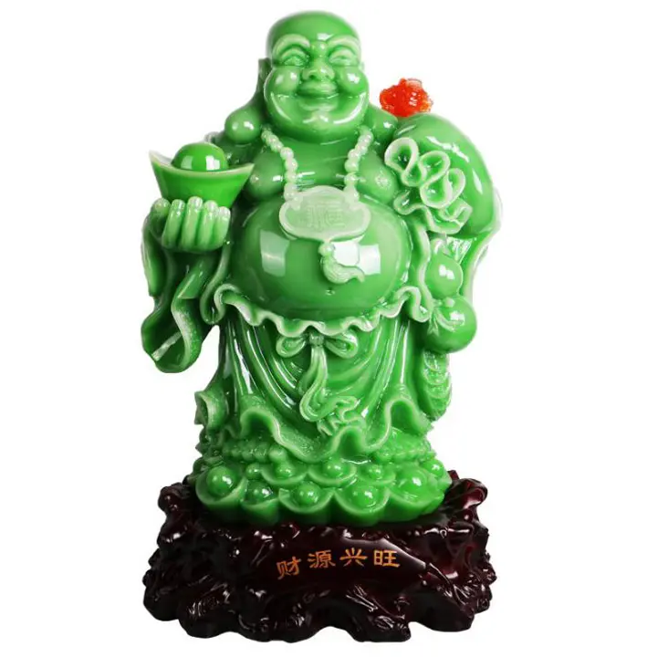 Nachgeahmt jade polyresin harz handwerk buddha statue harz